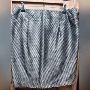 ANTONIO MELANI Gray Patterned Pencil Skirt